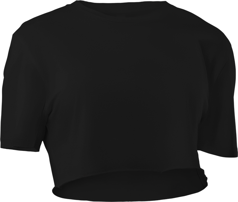 Black crop top mockup, no body, png, canvas bella, front